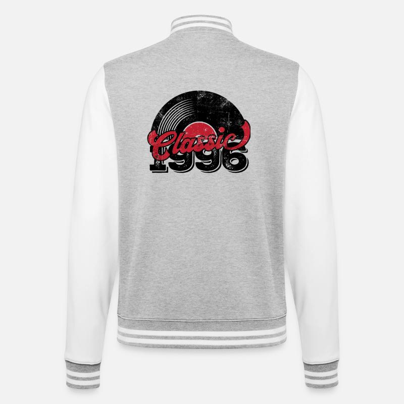 30e anniversaire du millésime 1996 - Veste Teddy - gris chiné / blanc