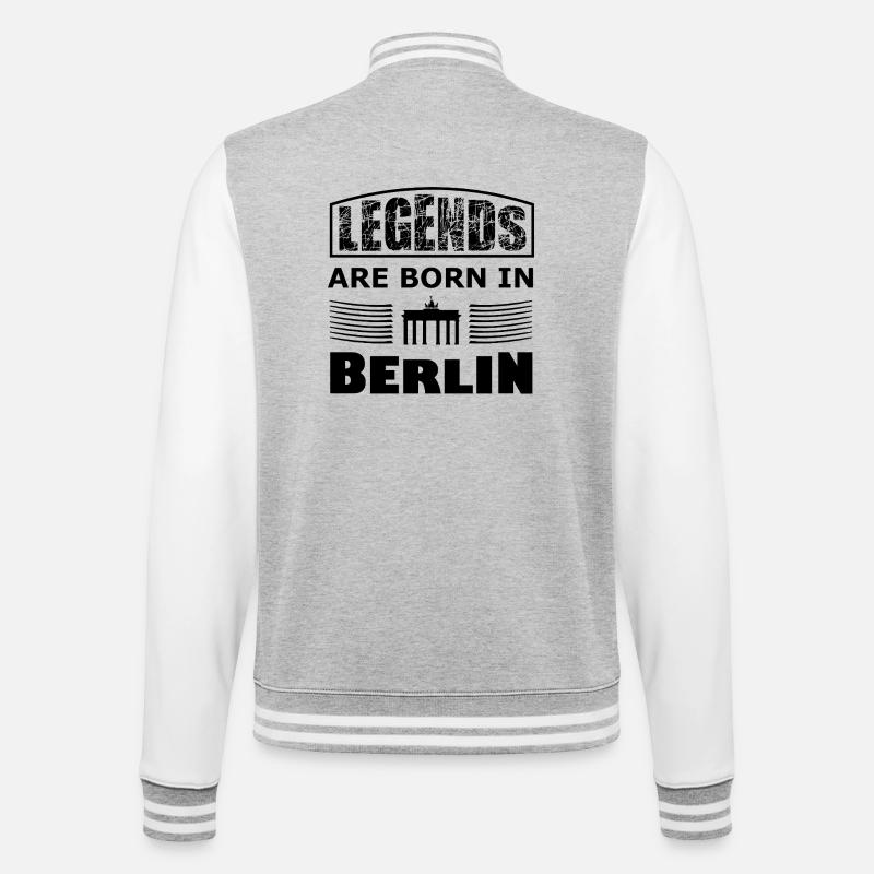 The Berlin Legends - College Sweat Jacket - heather grey/white
