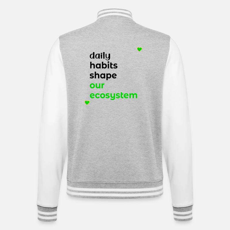 ECOSYSTEM DAILY HABITS - College Sweat Jacket - heather grey/white