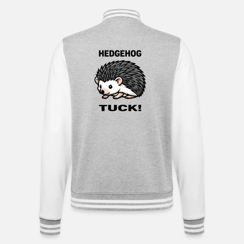 Herisson Tuck Hedgehog Epines Jardin - Veste Teddy - gris chiné / blanc