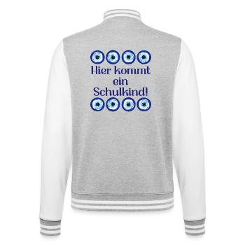 Nazar Auge Schulkind - College-Sweatjacke - Grau meliert/Weiß - Hinten - Marisol (170cm)