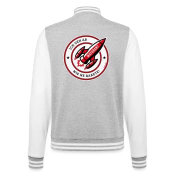 Maturant – Ich Geh Ab Wie Ne Rakete! (POS Red) - College-Sweatjacke - Grau meliert/Weiß - Hinten - Marisol (170cm)