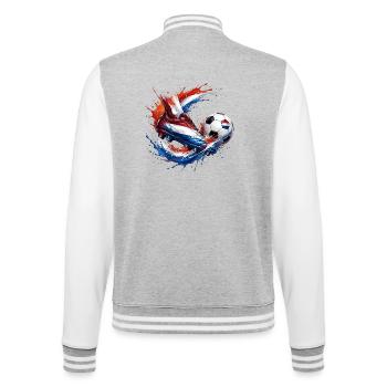 Fußball - Niederlande - College-Sweatjacke - Grau meliert/Weiß - Hinten - Marisol (170cm)