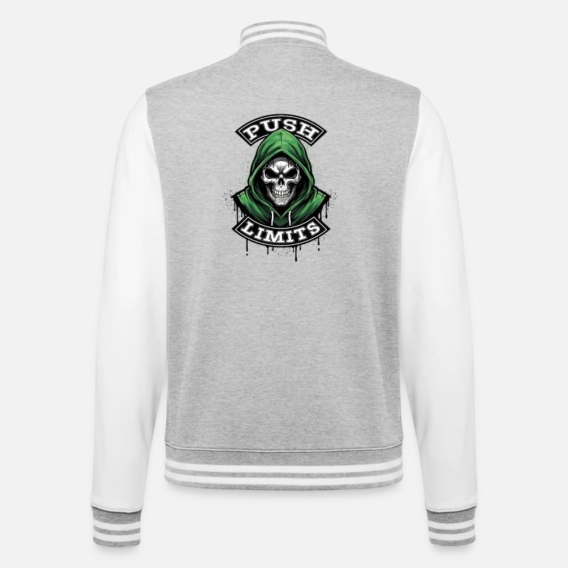 PUSH LIMITS - Veste Teddy - gris chiné / blanc