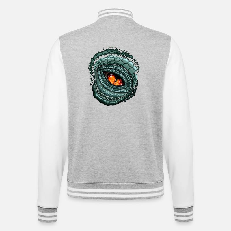Prédateur Oculaire Primal - Veste Teddy - gris chiné / blanc