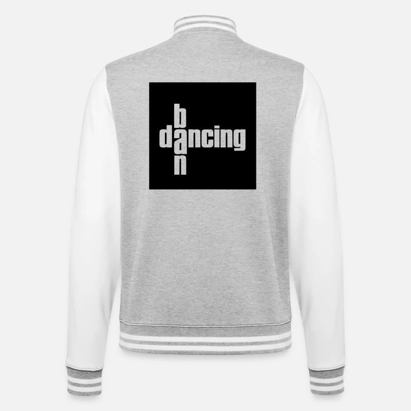 Interdiction des dacing - Veste Teddy - gris chiné / blanc