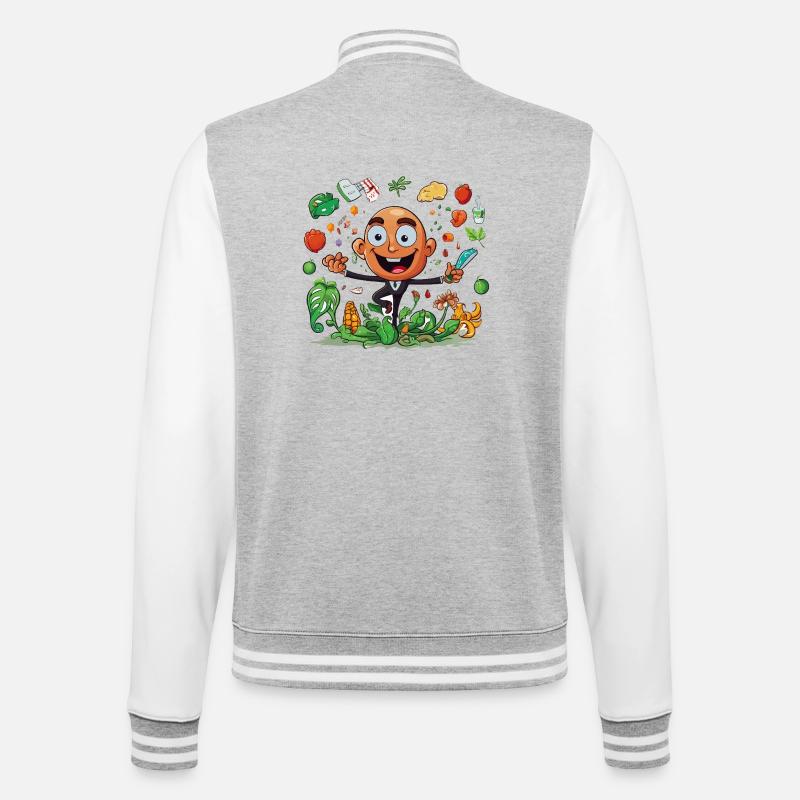 Kitchen Hero Vegetable Magic - College Sweat Jacket - heather grey/white