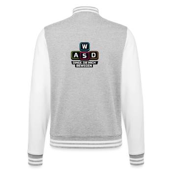 WASD Dinge Die Mich Bewegen - College-Sweatjacke - Grau meliert/Weiß - Hinten - Marisol (170cm)