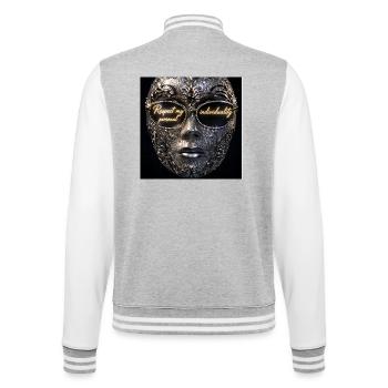 Masque étincelant d’individualité - Veste Teddy - gris chiné / blanc - Dos - Marisol (170cm)