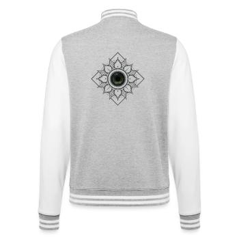 Verdant Oracle - College-Sweatjacke - Grau meliert/Weiß - Hinten - Marisol (170cm)