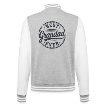 Bester Opa aller Zeiten - College-Sweatjacke - Grau meliert/Weiß - Hinten - Marisol (170cm)