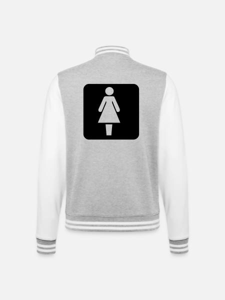 Woman - College Sweat Jacket - heather grey/white
