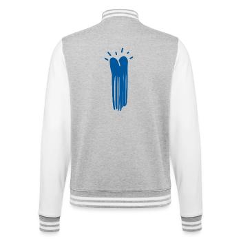 JellyHeart – Liebe in der Schwebe - College-Sweatjacke - Grau meliert/Weiß - Hinten - Marisol (170cm)