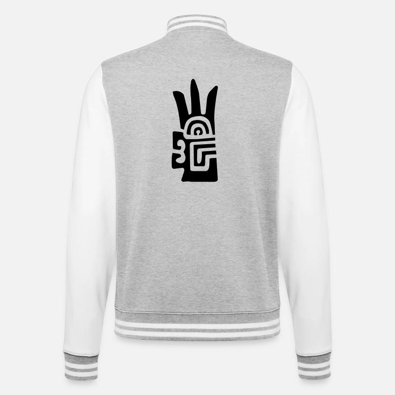 Chavín - College Sweat Jacket - heather grey/white