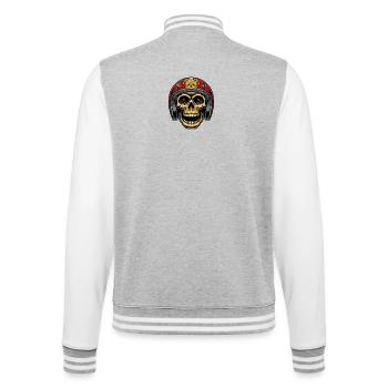Speed Demon Skull Helmet - College Sweat Jacket - heather grey/white - Back - Marisol (170cm)