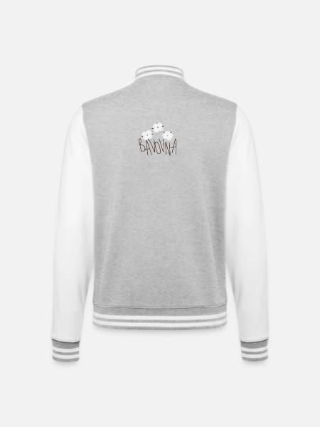 Bavovna - Cotton - College Sweat Jacket - heather grey/white