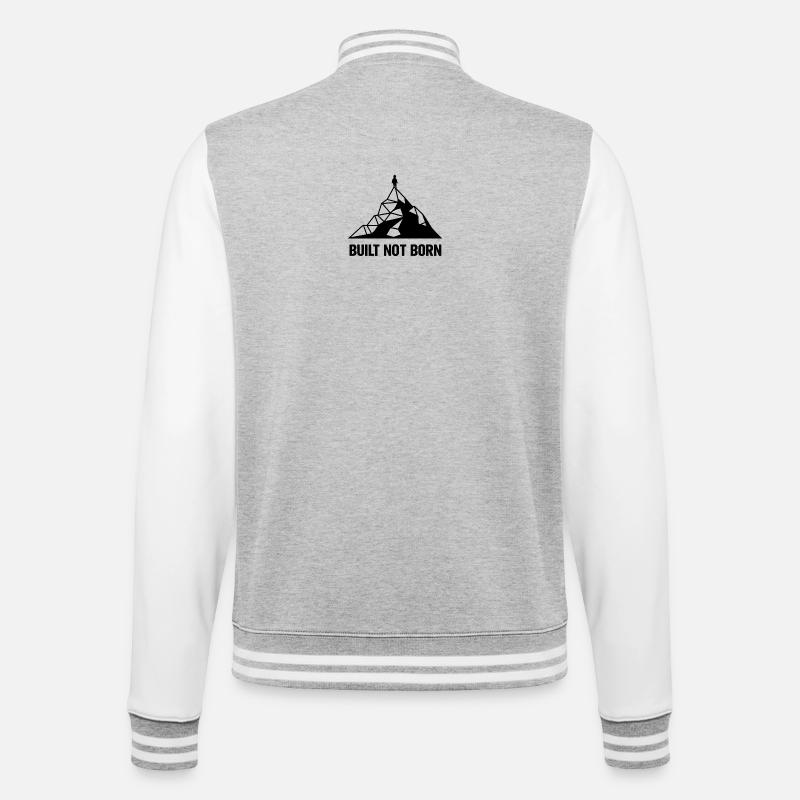 Construit Not Born Peak - Veste Teddy - gris chiné / blanc
