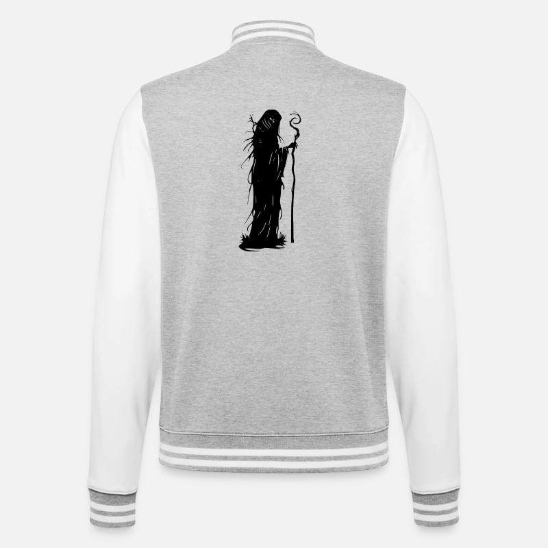 Banshee Silhouette - College Sweat Jacket - heather grey/white