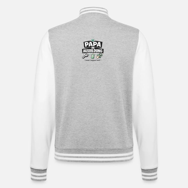 Dad in Training Level 1 - College Sweat Jacket - heather grey/white