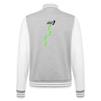 barfuß laufen - natural runners step by step 2023 - College-Sweatjacke - Grau meliert/Weiß - Hinten - Marisol (170cm)