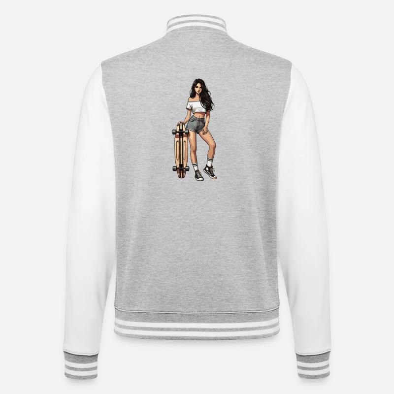 Longboard - College Sweat Jacket - heather grey/white