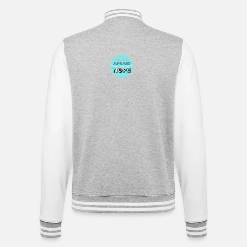 Nope design - College Sweat Jacket - heather grey/white