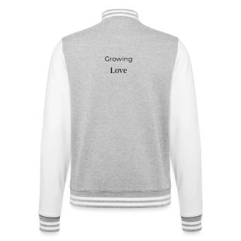 L’amour grandissant - Veste Teddy - gris chiné / blanc - Dos - Marisol (170cm)