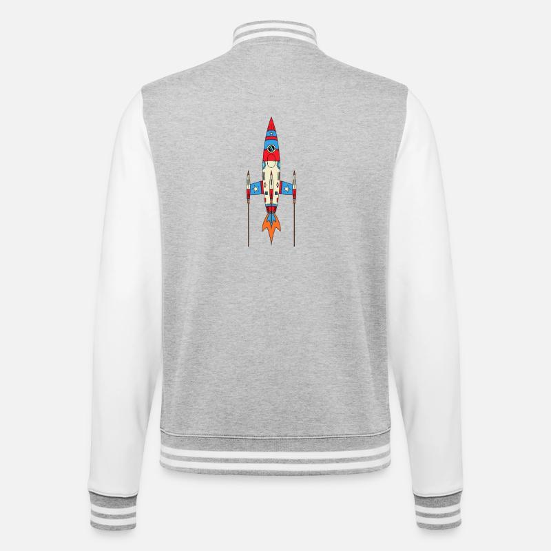 Fusée super rapide - Veste Teddy - gris chiné / blanc