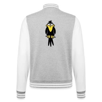 Monsieur Crow - Veste Teddy - gris chiné / blanc - Dos - Marisol (170cm)