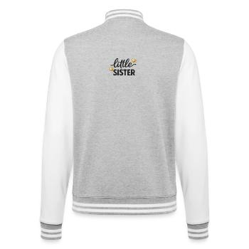 Chemise de petite sœur Tenue de petit frère ou sœur - Veste Teddy - gris chiné / blanc - Dos - Marisol (170cm)