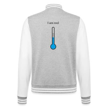 Regenbogen-Entwurf mit Wasserfarbenfinisch - College-Sweatjacke - Grau meliert/Weiß - Hinten - Marisol (170cm)