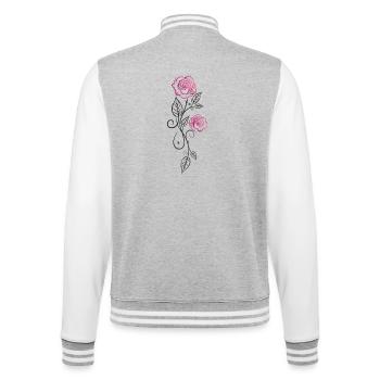 Roses Roses Rose - Veste Teddy - gris chiné / blanc - Dos - Marisol (170cm)