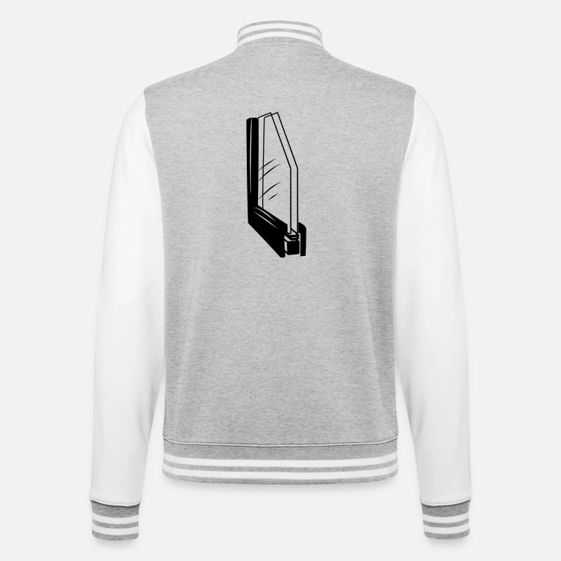 Vitrier en verre thermovitré - Veste Teddy - gris chiné / blanc