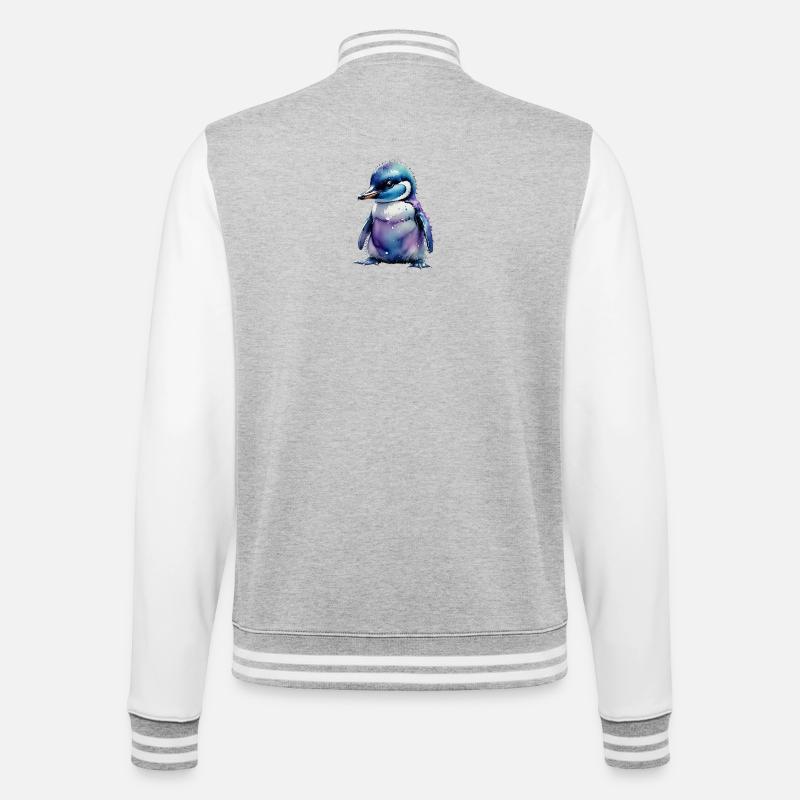 Pinguin Pinguinkücken - College-Sweatjacke - Grau meliert/Weiß