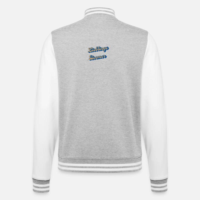 Liebings Boomer Script Logo - Veste Teddy - gris chiné / blanc