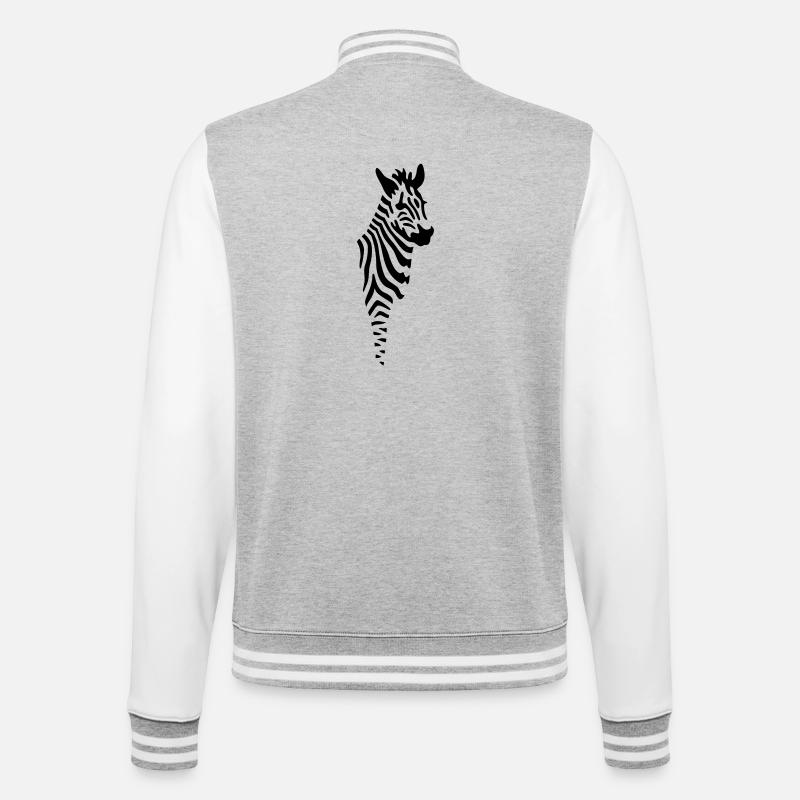 zebra - Veste Teddy - gris chiné / blanc