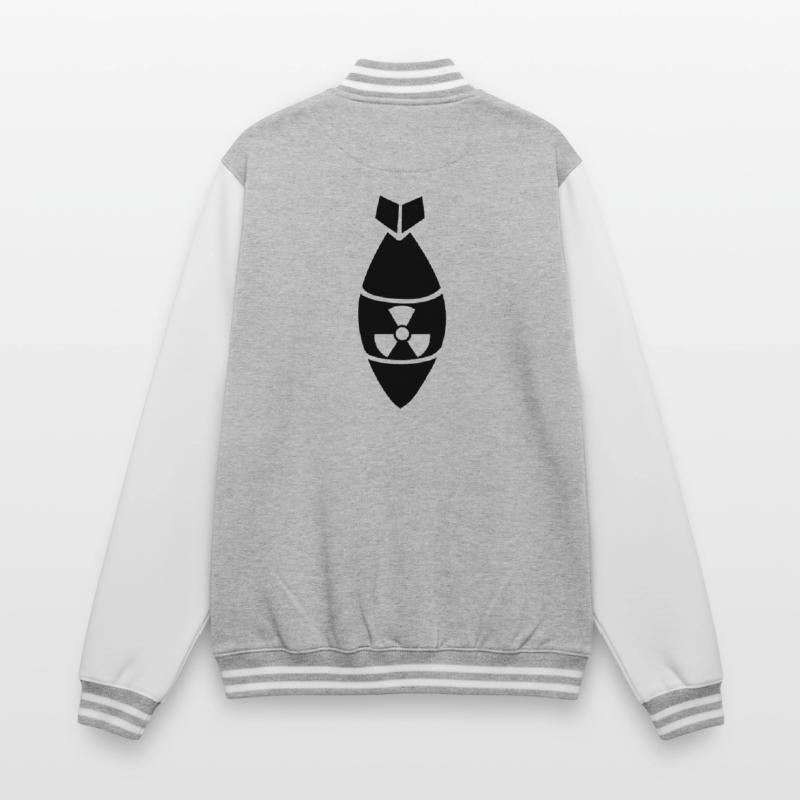 black danger caution caution caution atomic bomb College Sweat Jacket