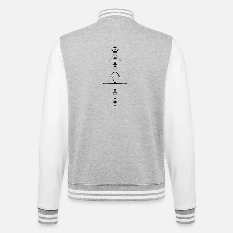Rüstung 2 - College-Sweatjacke - Grau meliert/Weiß