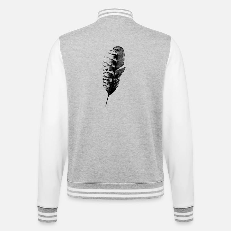 Plume d’écriture - Veste Teddy - gris chiné / blanc