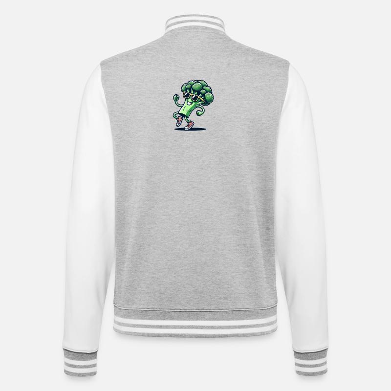 Broc Star auf dem Vormarsch - College-Sweatjacke - Grau meliert/Weiß
