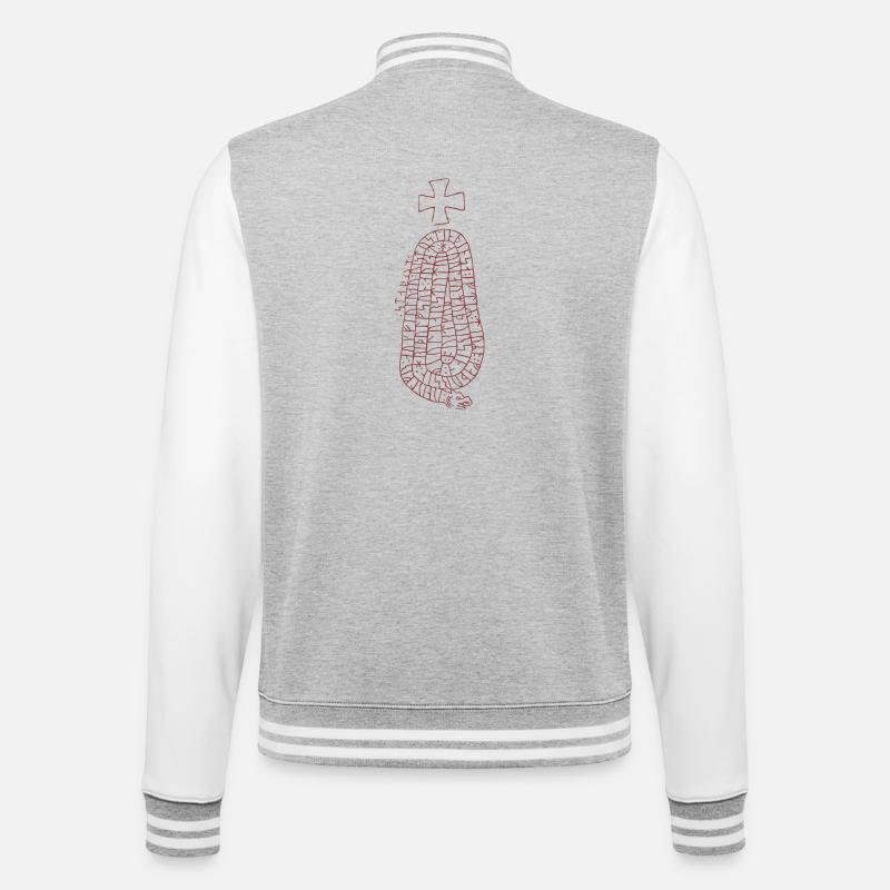 RUNSTEN, JÄRVSÖ - College Sweat Jacket - heather grey/white