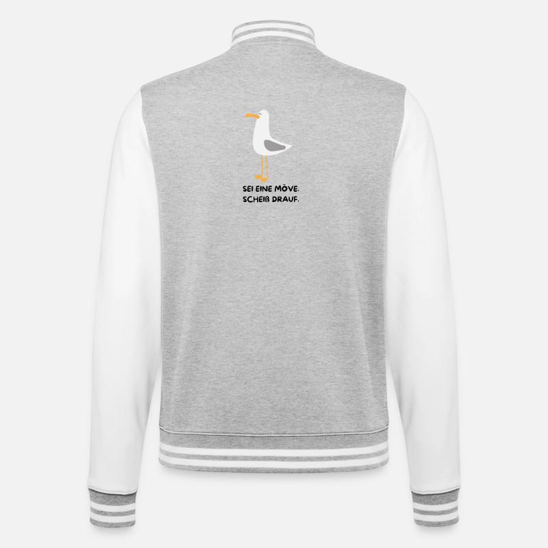 SEI EINE MÖVE, SCHEIß DRAUF - College-Sweatjacke - Grau meliert/Weiß