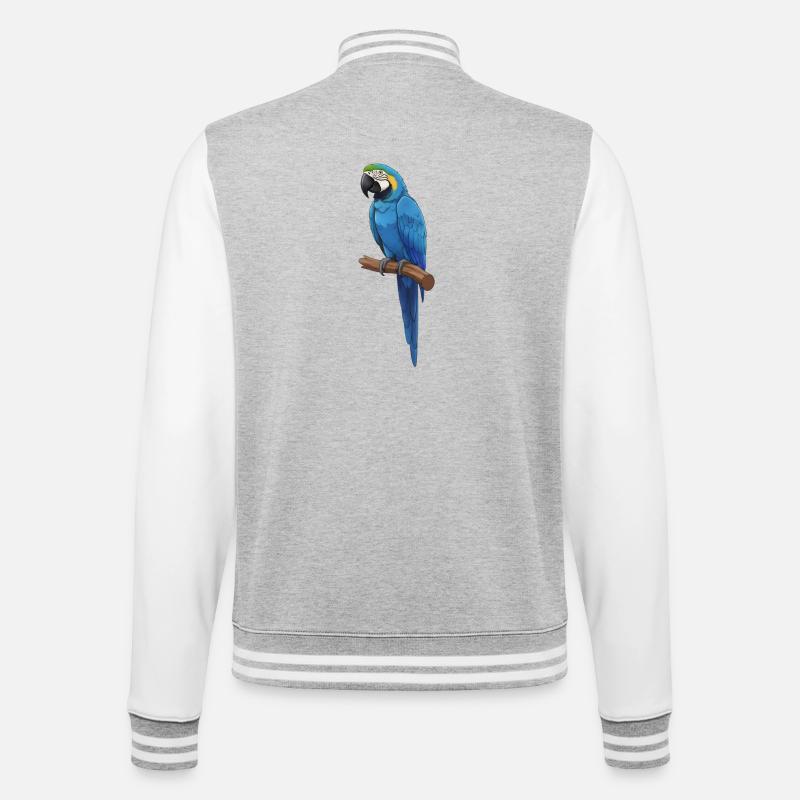 Blauer Ara - College-Sweatjacke - Grau meliert/Weiß