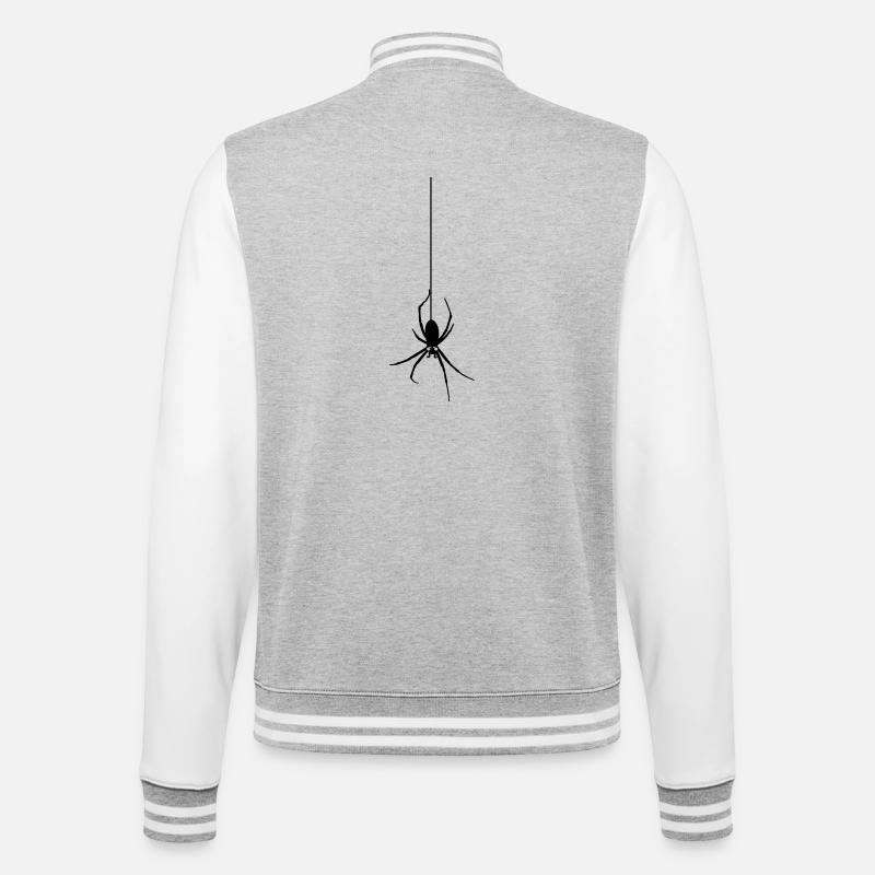 Die Spinne - College-Sweatjacke - Grau meliert/Weiß