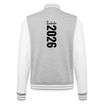 Baccalauréat 2026 - Veste Teddy - gris chiné / blanc - Dos - Marisol (170cm)