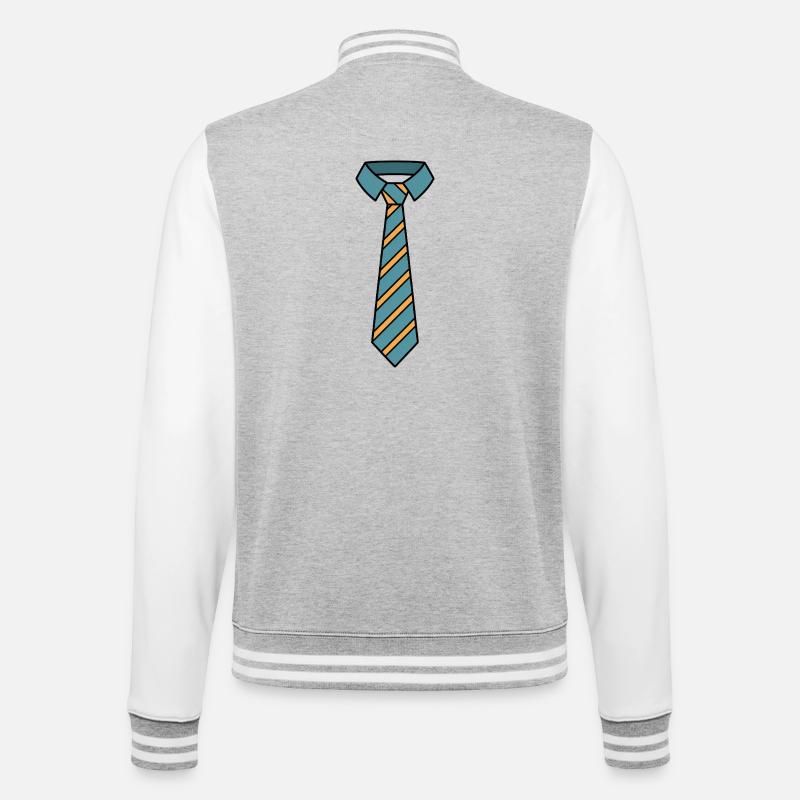 Krawatte süß Comic - College-Sweatjacke - Grau meliert/Weiß