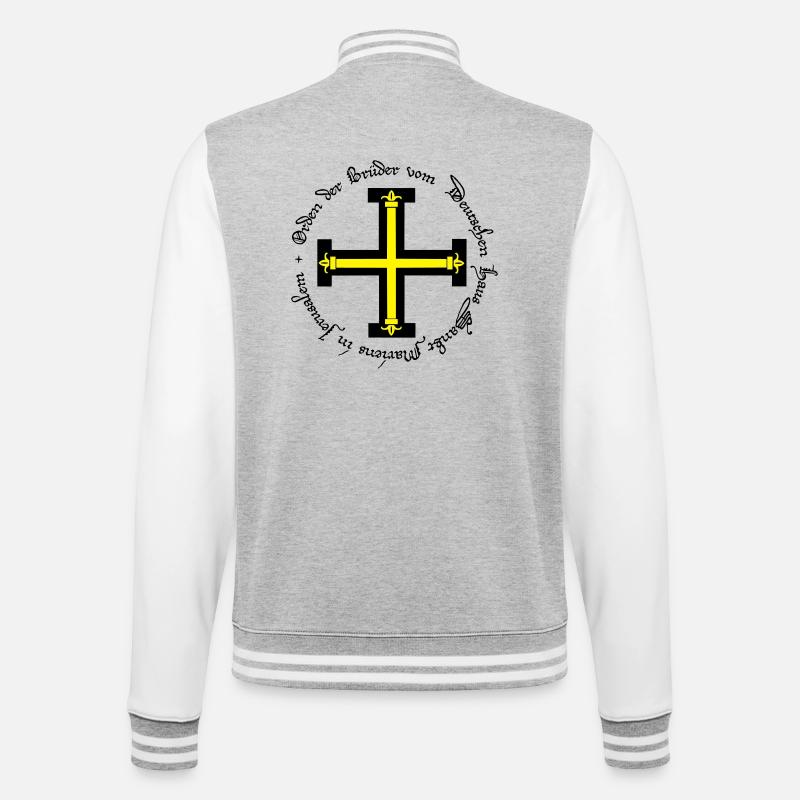 Ordre Teutonique - Veste Teddy - gris chiné / blanc