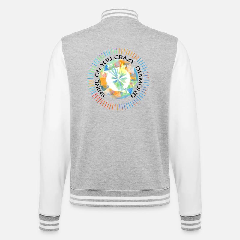 Shine On You Crazy diamant - Veste Teddy - gris chiné / blanc
