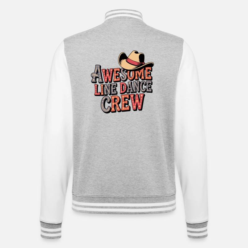 Fantastisk Line Dance-hold - College sweatjakke - grå meleret/hvid