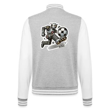 Robo Striker Soccer Bot - College Sweat Jacket - heather grey/white - Back - Marisol (170cm)